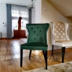 Krzesło PARIS nowojorskie pikowane glamour hamptons z linii CLASSIC – standard HOTELOWY