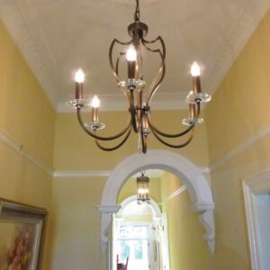 Żyrandol glamour Pimlico 6 klasyczny ciemny brąz