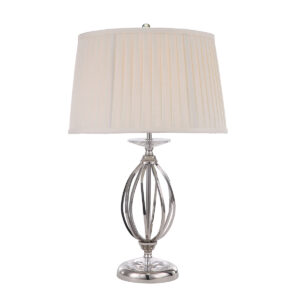 Lampa stołowa glamour Aegean 1 klasyczna nowojorska hamptons polerowany nikiel