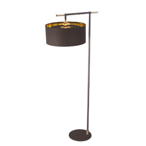 Lampa podłogowa glamour Balance 1 nowoczesna retro brązowy polerowany mosiądz