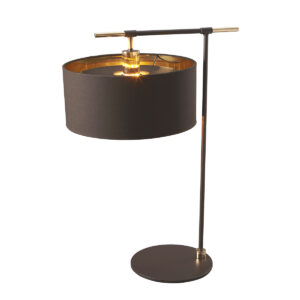 Lampa stołowa glamour Balance 1 nowoczesna retro brązowy polerowany mosiądz