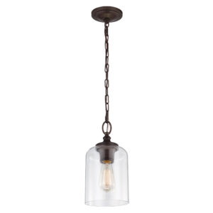 Mała lampa wisząca glamour Hounslow 1 nowoczesna modern classic olejowany przetarty brąz