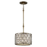 Lampa wisząca glamour Lucia 1 klasyczna nowojorska modern classic oksydowane srebro