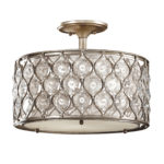 Lampa sufitowa półplafon glamour Lucia 1 klasyczna nowojorska modern classic oksydowane srebro