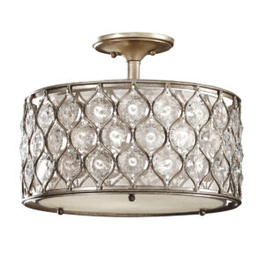 Lampa sufitowa półplafon glamour Lucia 1 klasyczna nowojorska modern classic oksydowane srebro