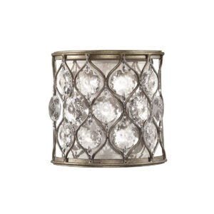 Kinkiet lampa ścienna glamour Lucia 1 klasyczny nowojorski modern classic oksydowane srebro
