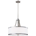 Lampa wisząca glamour Prospect Park 4 nowojorska nowoczesna satynowy nikiel