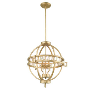 Lampa wisząca glamour Lemuria 3 Globe nowojorska klasyczna modern classic przecierane złoto
