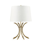 Elegancka lampa stołowa glamour Rivers 1 nowojorska hamptons przecierane złoto