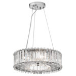 Lampa wisząca żyrandol kryształowy glamour Crystal Skye 6 hamptons nowojorska chromowany połysk