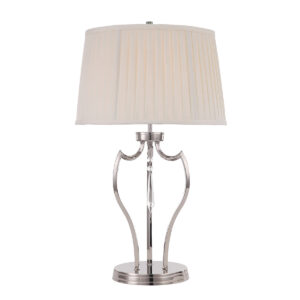 Lampa stołowa glamour Pimlico 1 klasyczna elegancka modern classic polerowany nikiel