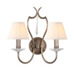 Kinkiet lampa ścienna glamour Pimlico 2 klasyczny elegancki modern classic ciemny brąz