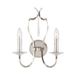 Kinkiet lampa ścienna glamour Pimlico 2 klasyczny elegancki modern classic polerowany nikiel