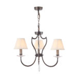 Żyrandol glamour Pimlico 3 klasyczny elegancki modern classic ciemny brąz