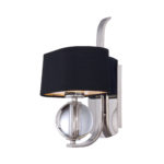 Kinkiet lampa ścienna glamour Uptown Gotham 1 hamptons nowoczesny cesarskie srebro