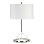 Lampa stołowa glamour Vicenza nowoczesna modern classic biały polerowany nikiel