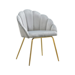 Krzesło fotel nowojorskie glamour modern classic Tulip ideal gold złoty stelaż