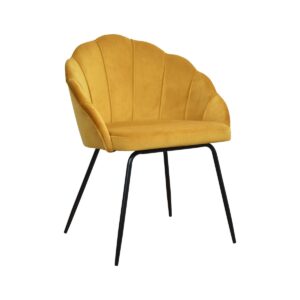 Fotel krzesło nowojorski nowoczesny glamour hamptons TULIP IDEAL BLACK czarny stelaż