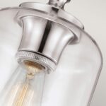 Mała lampa wisząca glamour Hounslow 1 nowoczesna modern classic polerowany nikiel