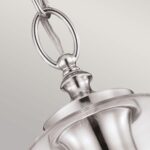 Mała lampa wisząca glamour Hounslow 1 nowoczesna modern classic polerowany nikiel