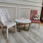 Krzesełko dziecięce glamour ecru beżowe w stylu Hamptons GLAMMY z linii PIERIS BEBE - na stanie