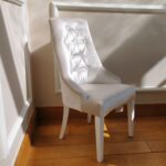Wygodny fotel glamour MARGO miętowy modern classic hamptons z linii ESCLUSIVO - na stanie