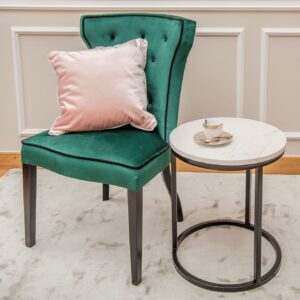 Krzesło NICEA nowojorskie pikowane glamour hamptons z linii CLASSIC