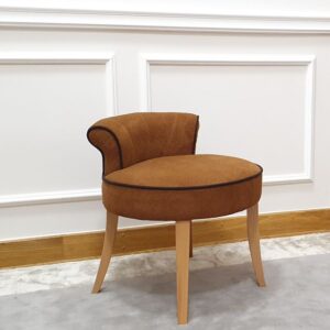 Wygodne krzesło taboret pufa FIRENZE tapicerowane glamour nowojorskie modern classic