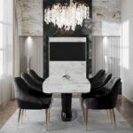 Krzesło ekskluzywne FELICE wygodne nowojorskie glamour czarne z linii CLASSIC - standard HOTELOWY