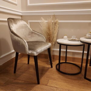 Krzesło ekskluzywne FELICE wygodne nowojorskie glamour ecru beżowe z linii CLASSIC - standard HOTELOWY