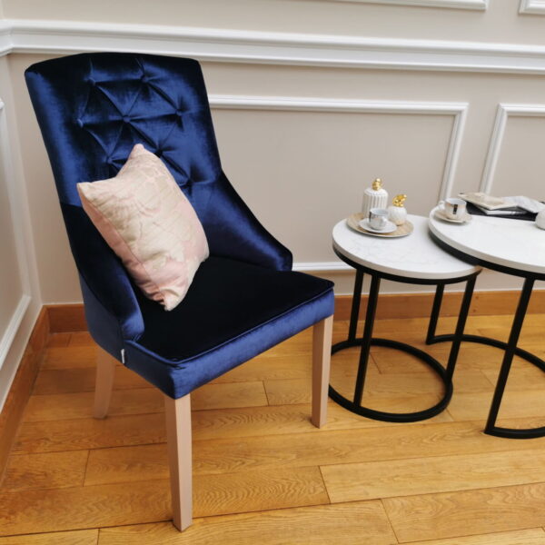 Eleganckie krzesło ELEN PREMIUM nowojorskie pikowane glamour z linii CLASSIC - standard HOTELOWY