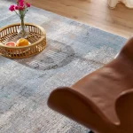 Dywan Hamptons glamour Split Mavi Blue nowoczesny nowojorski