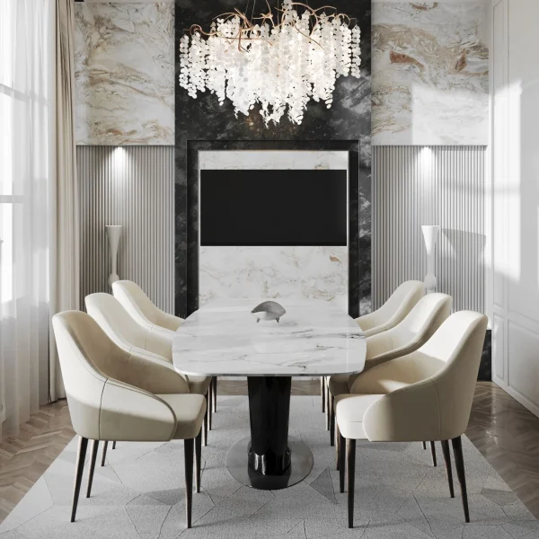 Krzesło ELEN PREMIUM eleganckie nowojorskie pikowane glamour ecru białe z linii CLASSIC - standard HOTELOWY