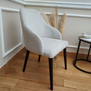 Krzesło ekskluzywne FELICE BERGOT Plush Boucle wygodne nowojorskie glamour z linii CLASSIC - standard HOTELOWY