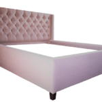 Łóżko VALETTA wygodne nowoczesne nowojorskie glamour różowe z linii CLASSIC