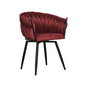Fotel krzesło obrotowy nowojorski nowoczesny glamour hamptons LARISSA BLACK BLOOM