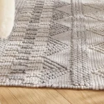 Dywan Hamptons glamour Goya Grey White boho skandynawski nowoczesny indyjski ręcznie pleciony tkany