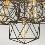 Lampa wisząca żyrandol glamour Astrid 1 nowoczesny modern classic metaliczny matowy brąz