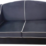 Wygodna sofa glamour MARGO z funkcją spania modern classic hamptons czarna z linii ESCLUSIVO