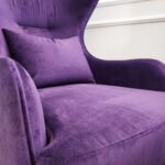 Designerski Fotel uszak OSLO skandynawski nowoczesny fioletowy z linii ESCLUSIVO