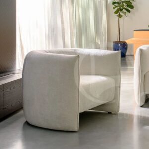 Designerski Fotel nowoczesny nowojorski SIGRID Plush Boucle