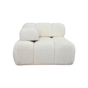 Element prosty lewy nowoczesny Plush Boucle - sofa modułowa SOFIA
