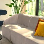 Element prosty lewy nowoczesny Plush Boucle - sofa modułowa LOTUS