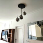 Lampa sufitowa wisząca nowoczesna minimalistyczna COSMO 4 czarna klosze kule grafit premium