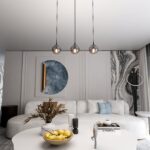 Lampa sufitowa wisząca nowoczesna minimalistyczna COSMO 3 czarna klosze kule grafit