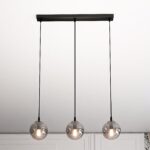 Lampa sufitowa wisząca nowoczesna minimalistyczna COSMO 3 czarna klosze kule grafit