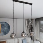 Lampa sufitowa wisząca nowoczesna minimalistyczna COSMO 3 czarna klosze kule grafit