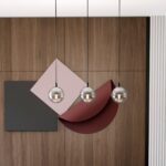 Lampa sufitowa wisząca nowoczesna minimalistyczna COSMO 3 czarna klosze kule grafit