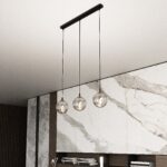 Lampa sufitowa wisząca nowoczesna minimalistyczna COSMO 3 czarna klosze kule grafit