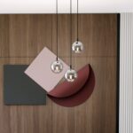 Lampa sufitowa wisząca nowoczesna minimalistyczna COSMO 3 czarna klosze kule grafit premium